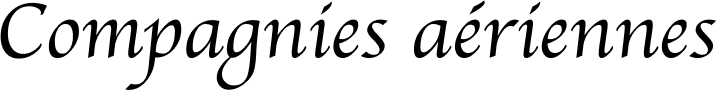 Compagnies aériennes